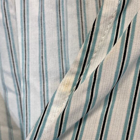 TART Collections Women's Green Stripe Sheila Smocked Waist Long Sleeve V-Neck - Picture 9 of 12